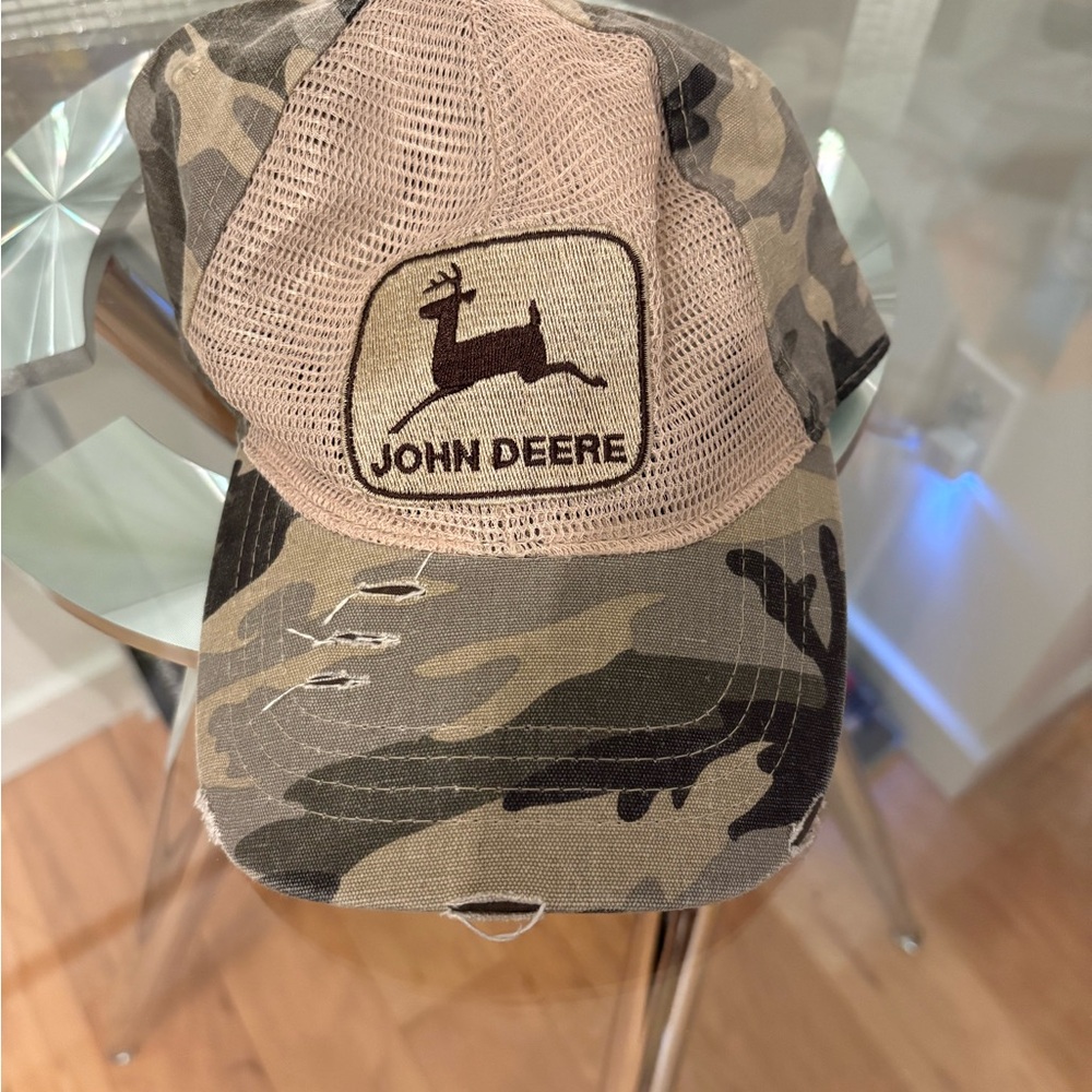 John Deere Camo Farm Ball Cap Baseball Hat